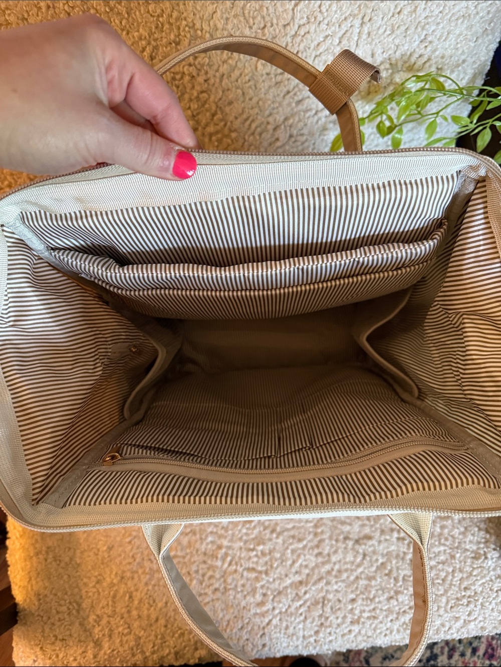 Lovevook Beige & Tan Laptop Backpack - Picture 4 of 4